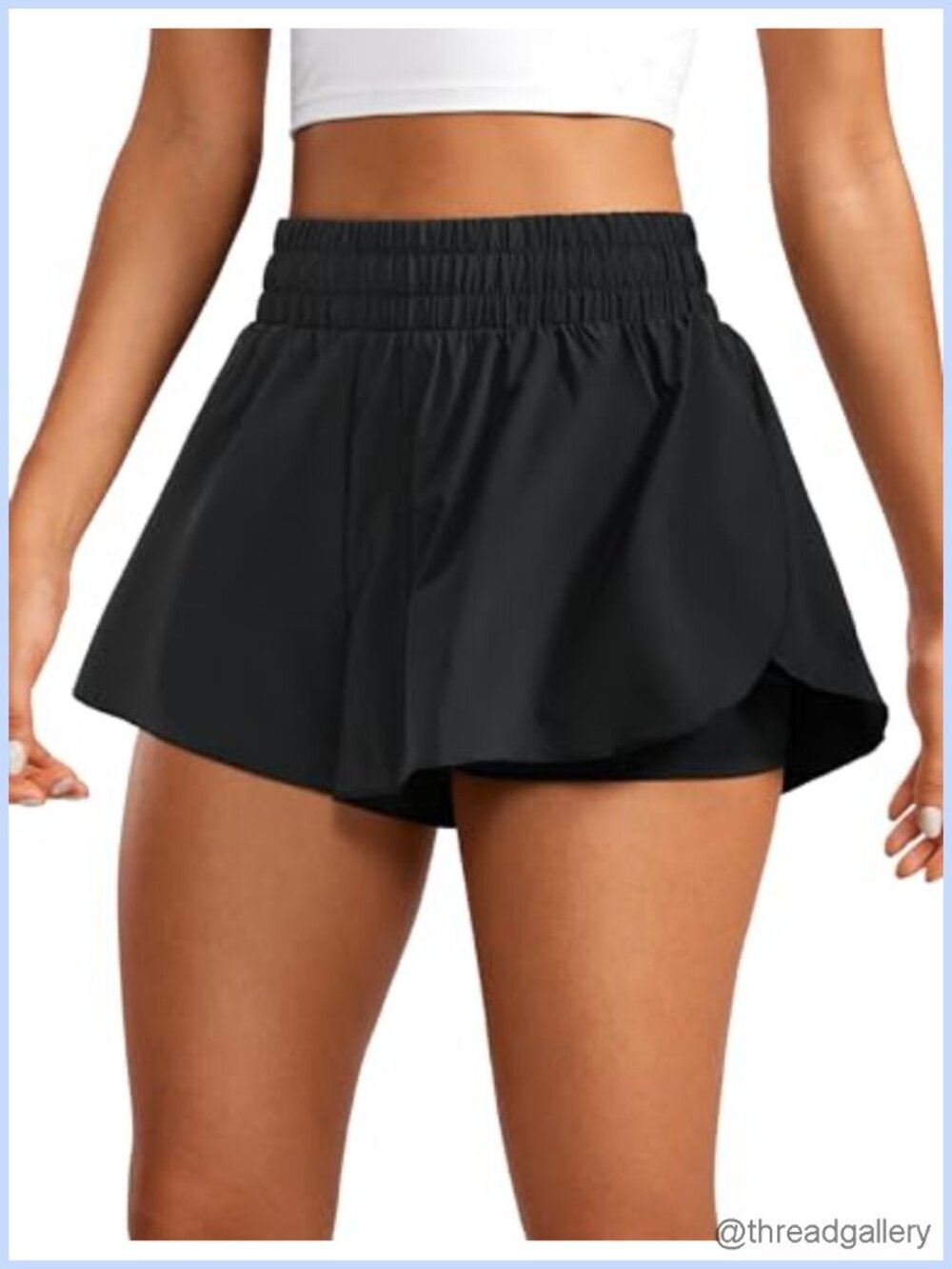 2 in 1 Flowy Running Shorts 3" High Rise Liner Anti-Slip